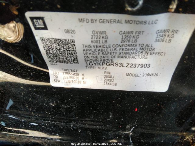 Cadillac XT6 2020 аукцион фото