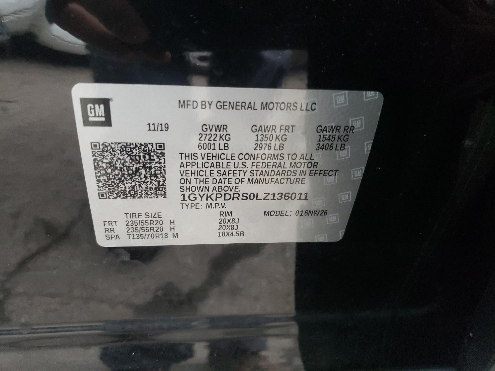 Cadillac XT6 2020 аукцион фото