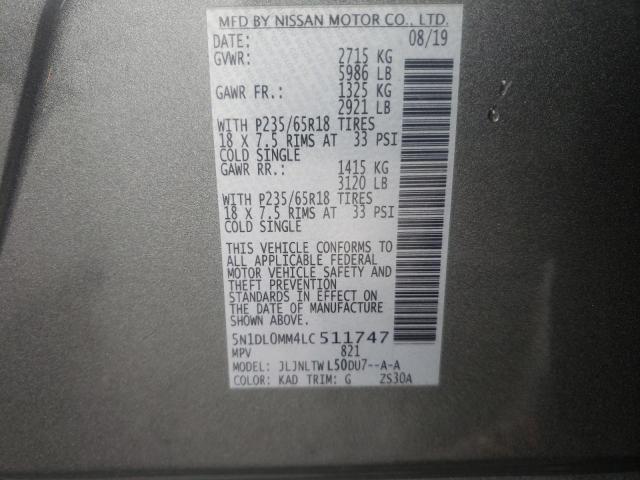 5N1DL0MN8LC535722 - Infiniti QX60 2020