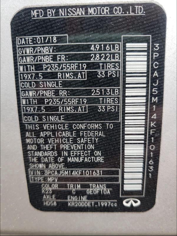 JN1BY1PP5KM685623 - Infiniti Q70 2019