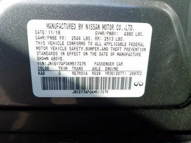 5N1DL0MN9KC555847 - Infiniti QX60 2019