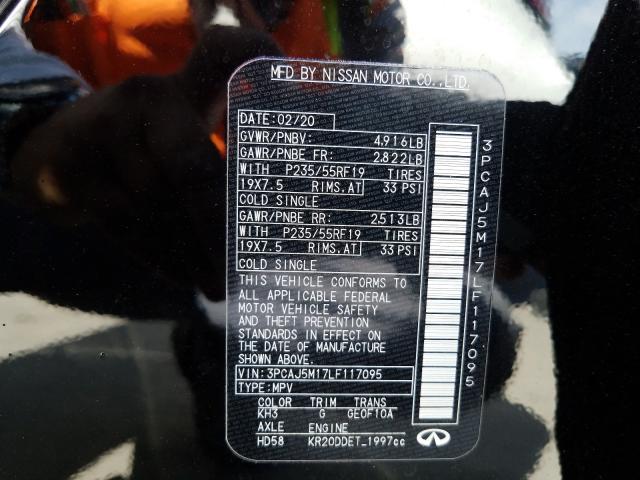 3PCAJ5M13LF107499 - Infiniti QX50 2020
