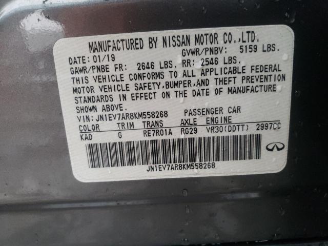JN1EV7AR6KM555420 - Infiniti Q50 2019