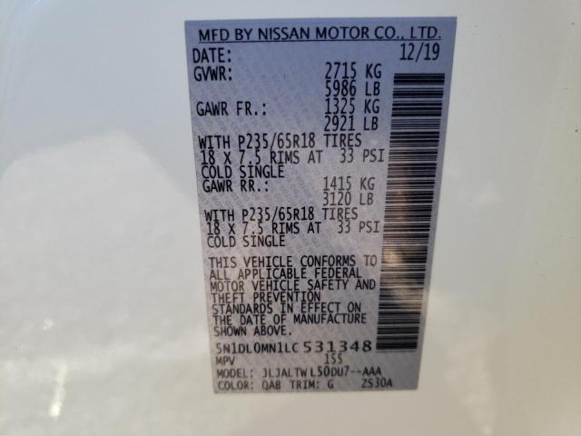 5N1DL0MN7LC532746 - Infiniti QX60 2020