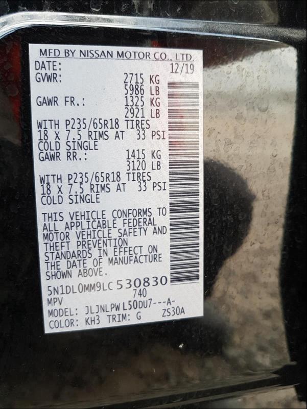 5N1DL0MM3KC553258 - Infiniti QX60 2019