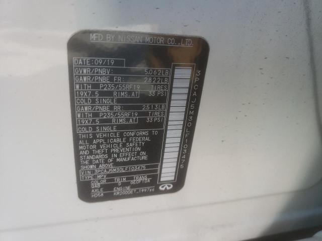 5N1DL0MM5KC529396 - Infiniti QX60 2019