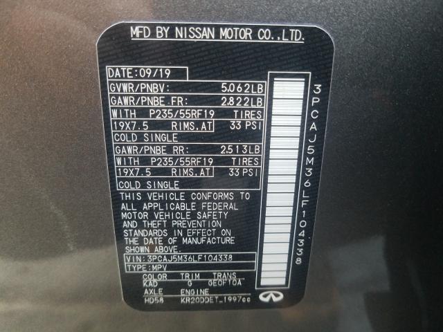 3PCAJ5M39LF116922 - Infiniti QX50 2020