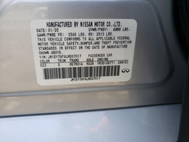 JN1EV7AP6LM205088 - Infiniti Q50 2020