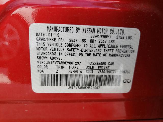 JN1FV7AP0KM760525 - Infiniti Q50 2019
