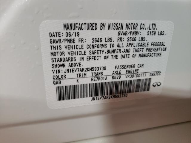 3PCAJ5M30KF108335 - Infiniti QX50 2019