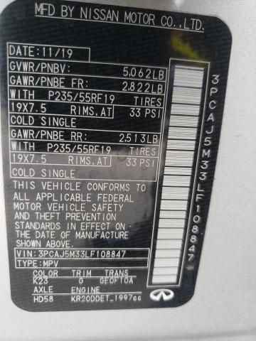 3PCAJ5M38KF123018 - Infiniti QX50 2019