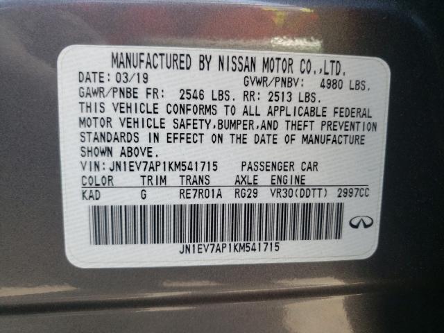 5N1DL0MN1KC524530 - Infiniti QX60 2019