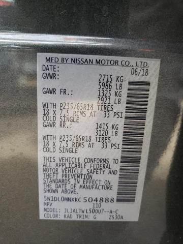 5N1DL0MM5KC509147 - Infiniti QX60 2019