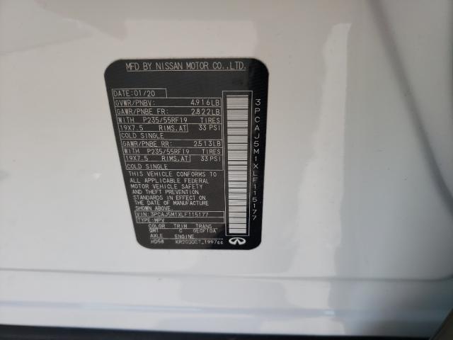5N1DL0MM9KC506302 - Infiniti QX60 2019