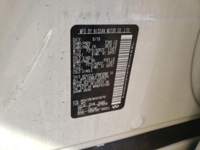 JN8AZ2NF5K9684260 - Infiniti QX80 2019