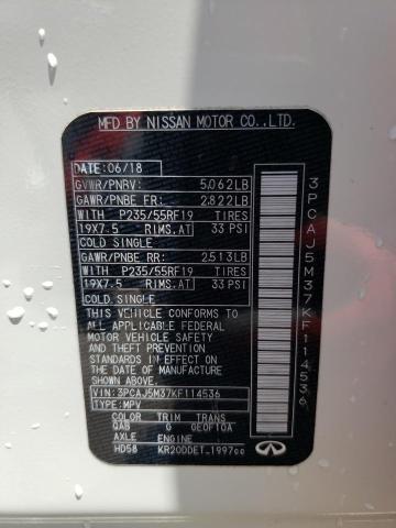 3PCAJ5M36KF110039 - Infiniti QX50 2019