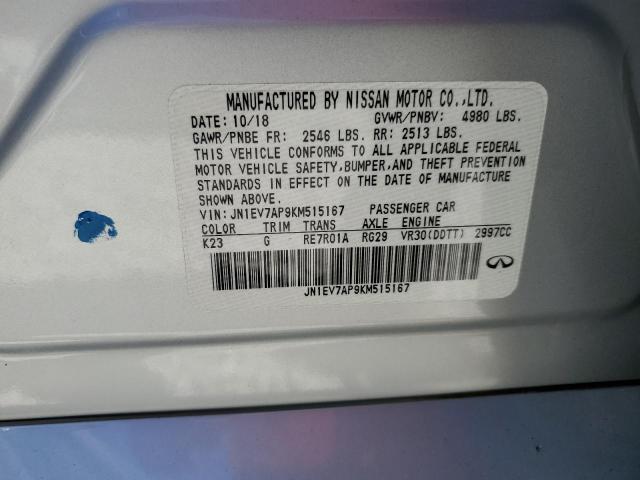 JN1EV7AR7KM554700 - Infiniti Q50 2019