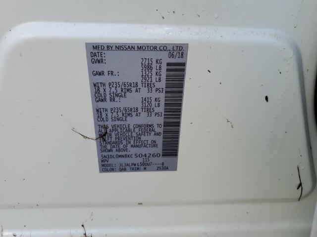 5N1DL0MN4KC550555 - Infiniti QX60 2019