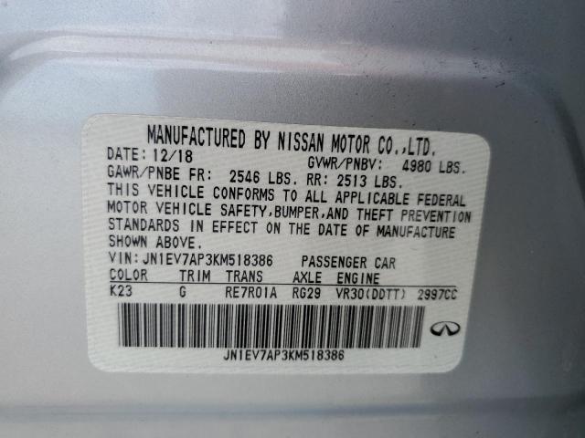 5N1DL0MM3KC554667 - Infiniti QX60 2019