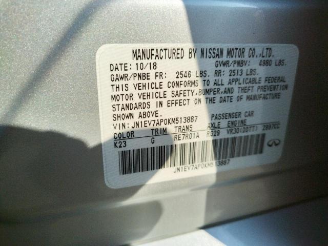 5N1DL0MM8KC520322 - Infiniti QX60 2019