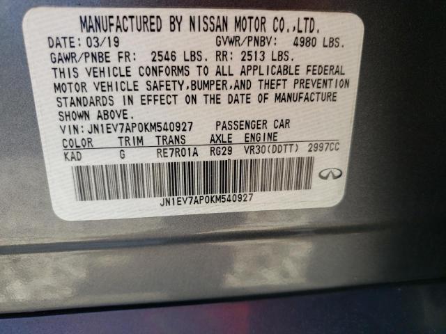 3PCAJ5M34KF108628 - Infiniti QX50 2019