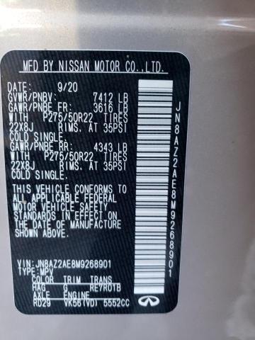 3PCAJ5M18LF112908 - Infiniti QX50 2020