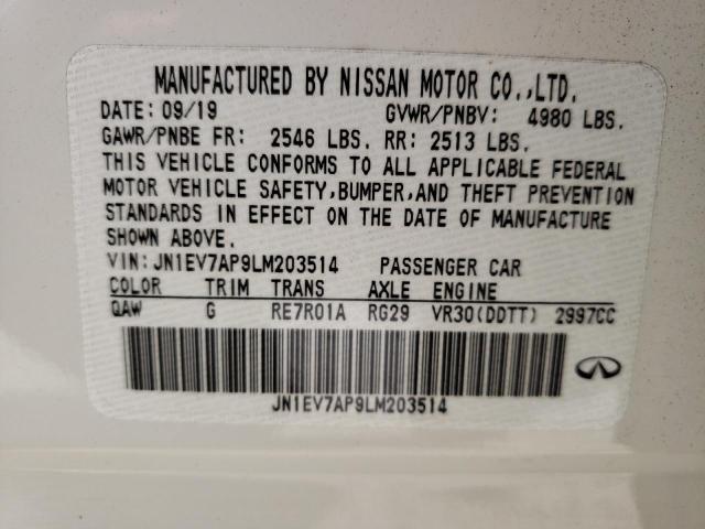 5N1DL0MM4LC511747 - Infiniti QX60 2020