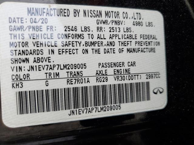 Infiniti Q50 2020 аукцион фото