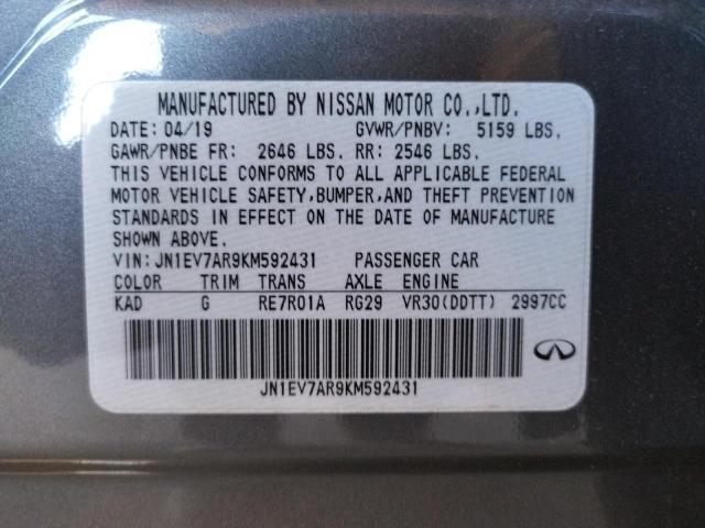5N1DL0MN1KC554174 - Infiniti QX60 2019